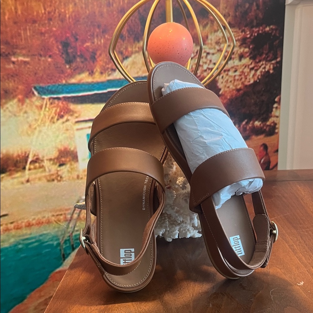 Elegant Tan Women's Sandals - Picture 2 of 6